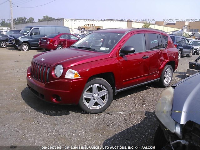 1J8FT47W38D703351 - 2008 JEEP COMPASS SPORT RED photo 2