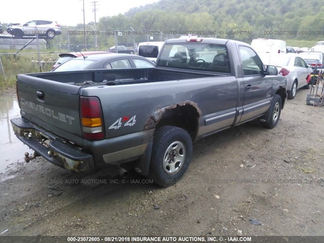 1GCEK14VXYE246354 - 2000 CHEVROLET SILVERADO K1500 GRAY photo 4