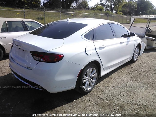 1C3CCCABXFN654087 - 2015 CHRYSLER 200 LIMITED WHITE photo 4