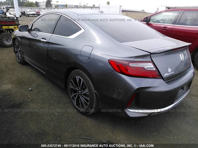 1HGCT1B88GA004770 - 2016 HONDA ACCORD EXL GRAY photo 3