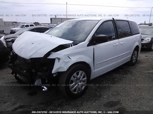 2C4RDGBG4GR383861 - 2016 DODGE GRAND CARAVAN SE WHITE photo 2