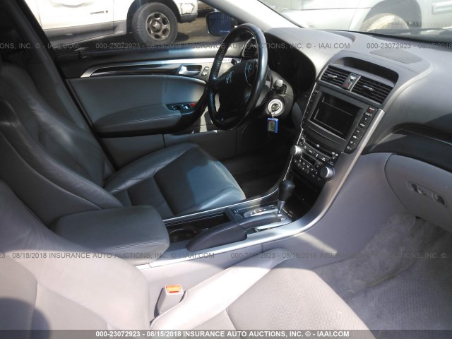 19UUA66255A077752 - 2005 ACURA TL GRAY photo 5