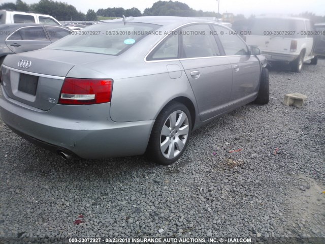 WAUDH74F86N140520 - 2006 AUDI A6 3.2 QUATTRO GRAY photo 4