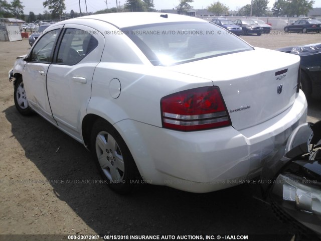 1B3LC46B59N564815 - 2009 DODGE AVENGER SE/SXT WHITE photo 3