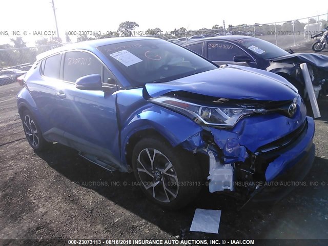 JTNKHMBX6J1002703 - 2018 TOYOTA C-HR XLE/XLE PREMIUM BLUE photo 1