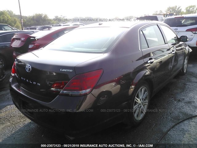 4T1BK36BX9U336205 - 2009 TOYOTA AVALON XL/XLS/LIMITED BURGUNDY photo 4