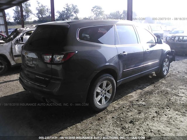 1GNKVLKD4DJ102257 - 2013 CHEVROLET TRAVERSE LTZ GRAY photo 4