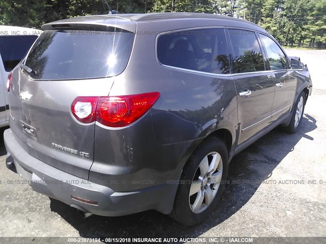 1GNEV33D89S177301 - 2009 CHEVROLET TRAVERSE LTZ BROWN photo 4