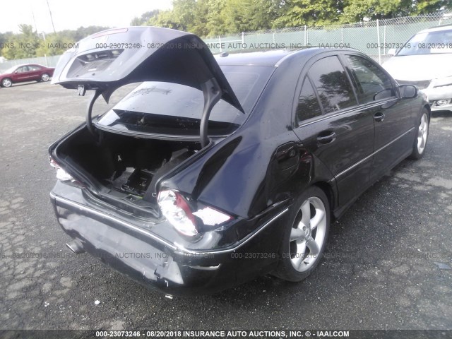 WDBRF52H86F820823 - 2006 MERCEDES-BENZ C GENERATION 2006 230 BLACK photo 4