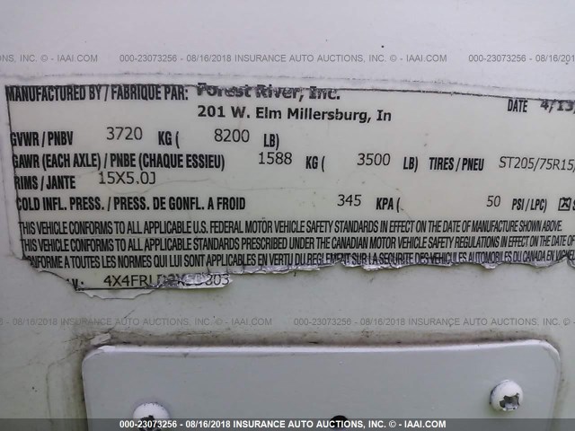 4X4FRLD2X5D803745 - 2005 FOREST RIVER ROCKWOOD  白色 照片 9