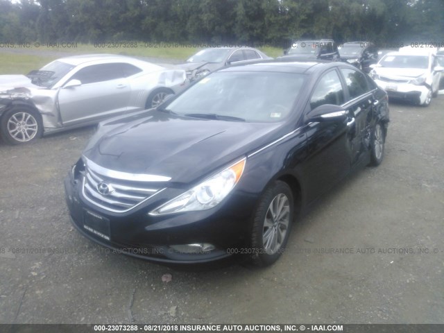 5NPEC4AC6EH841229 - 2014 HYUNDAI SONATA SE/LIMITED BLACK photo 2