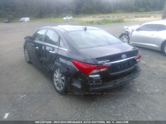 5NPEC4AC6EH841229 - 2014 HYUNDAI SONATA SE/LIMITED BLACK photo 3