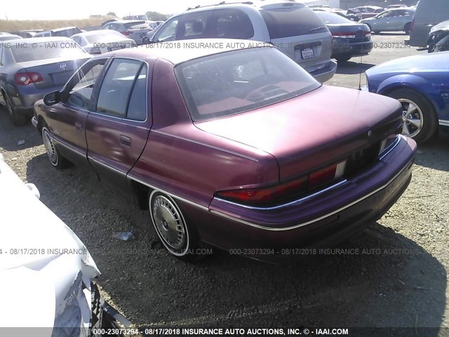 1G4NJ54N6NC619838 - 1992 BUICK SKYLARK MAROON photo 3