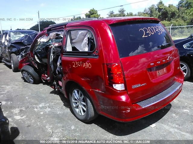 2C4RDGCG0DR685433 - 2013 DODGE GRAND CARAVAN SXT RED photo 3