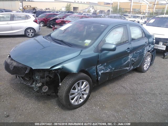 JTDBL40E49J044450 - 2009 TOYOTA COROLLA LE/XLE TEAL photo 2