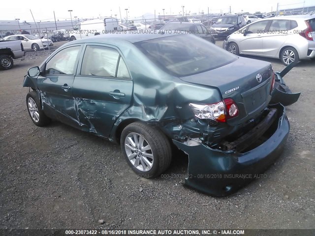 JTDBL40E49J044450 - 2009 TOYOTA COROLLA LE/XLE TEAL photo 3