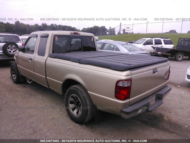 1FTYR14E81TA76747 - 2001 FORD RANGER SUPER CAB GOLD photo 3