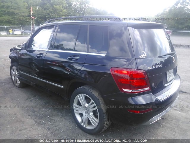 WDCGG8JB4FG347432 - 2015 MERCEDES-BENZ GLK 350 4MATIC BLACK photo 3