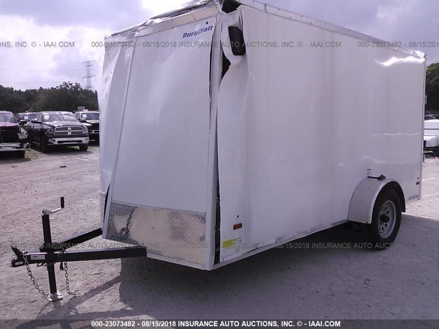 5NHUDC215KW078056 - 2019 DURACRAFT 6X12 TRAILER  WHITE photo 2