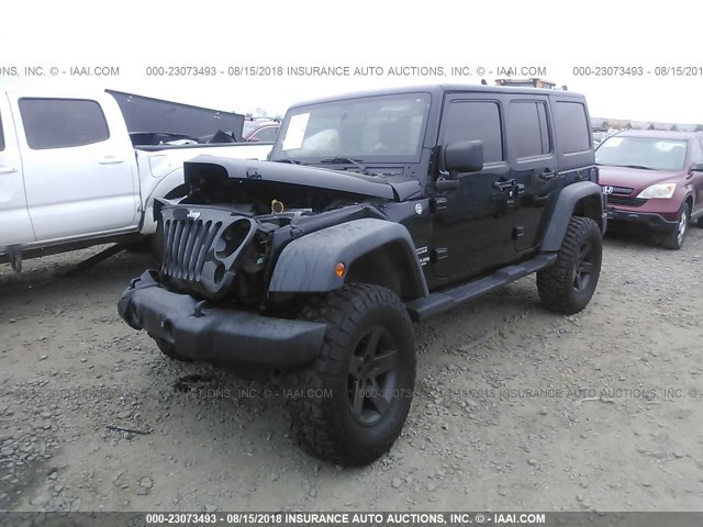 1J4BA3H13BL597841 - 2011 JEEP WRANGLER UNLIMITE SPORT BLACK photo 2