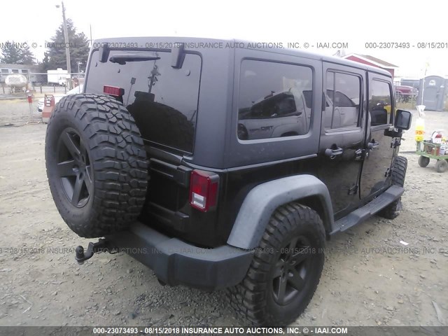 1J4BA3H13BL597841 - 2011 JEEP WRANGLER UNLIMITE SPORT BLACK photo 4