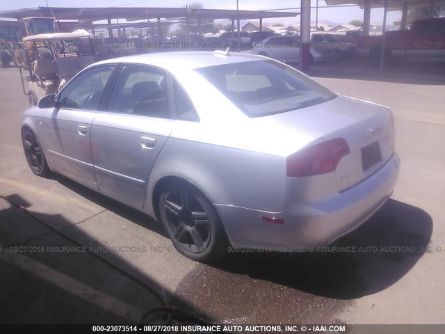 WAUAF68E65A436176 - 2005 AUDI A4 2.0T SILVER photo 3