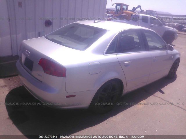 WAUAF68E65A436176 - 2005 AUDI A4 2.0T SILVER photo 4