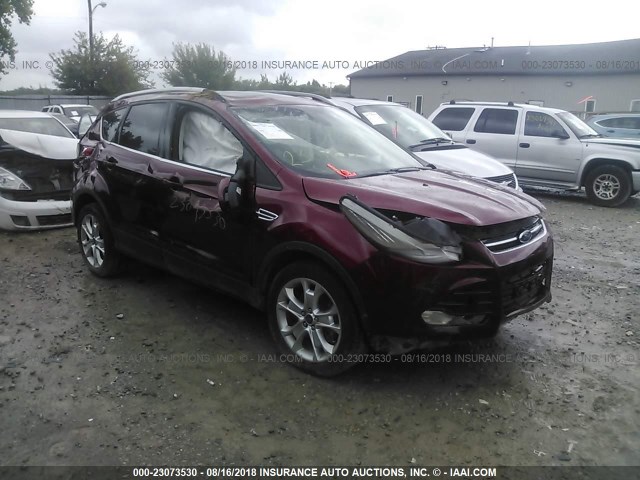 1FMCU9JX7EUC26727 - 2014 FORD ESCAPE TITANIUM MAROON photo 1