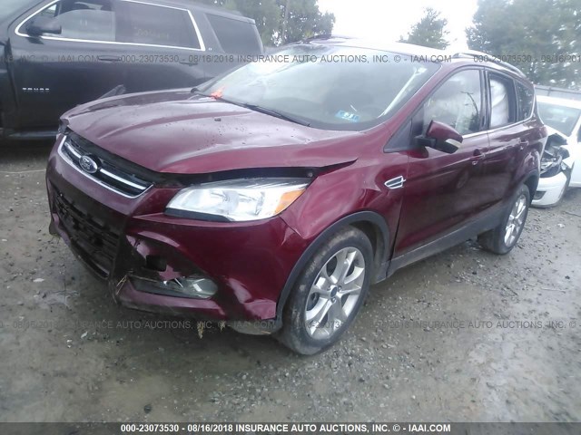 1FMCU9JX7EUC26727 - 2014 FORD ESCAPE TITANIUM MAROON photo 2