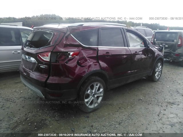 1FMCU9JX7EUC26727 - 2014 FORD ESCAPE TITANIUM MAROON photo 4