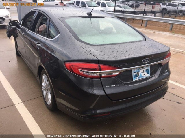 3FA6P0LU7JR173400 - 2018 FORD FUSION SE HYBRID GRAY photo 15