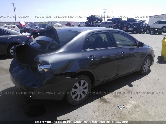 JTDBU4EE7B9159928 - 2011 TOYOTA COROLLA S/LE GRAY photo 4