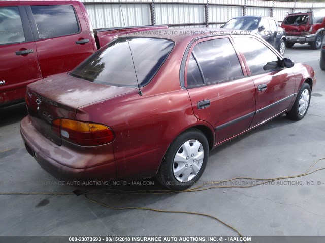 1Y1SK52832Z418226 - 2002 CHEVROLET GEO PRIZM LSI RED photo 4