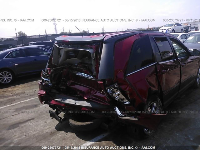 2A8GF68X57R176777 - 2007 CHRYSLER PACIFICA TOURING RED photo 6