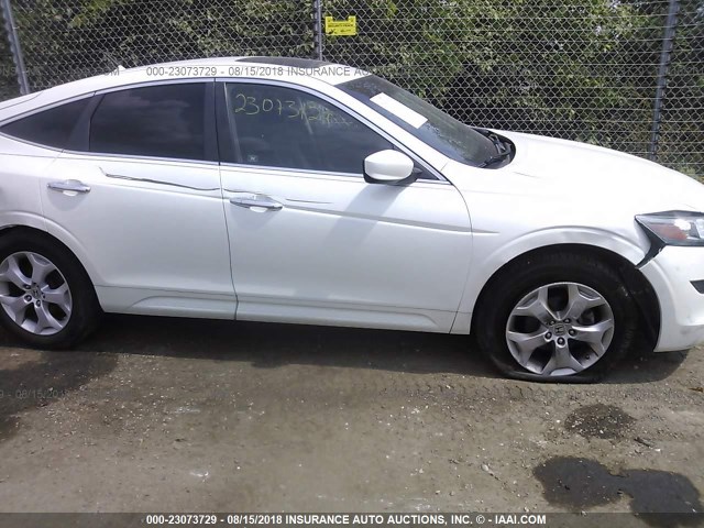 5J6TF2H56CL006857 - 2012 HONDA CROSSTOUR EXL თეთრი ფოტო 6