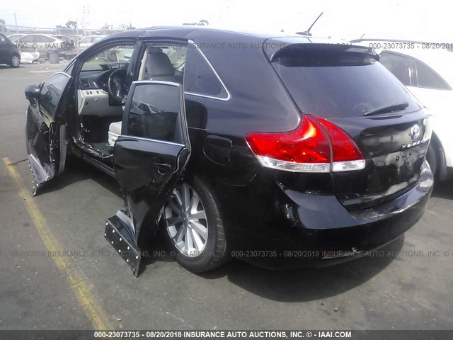 4T3ZA3BB5CU057525 - 2012 TOYOTA VENZA LE/XLE BLACK photo 3