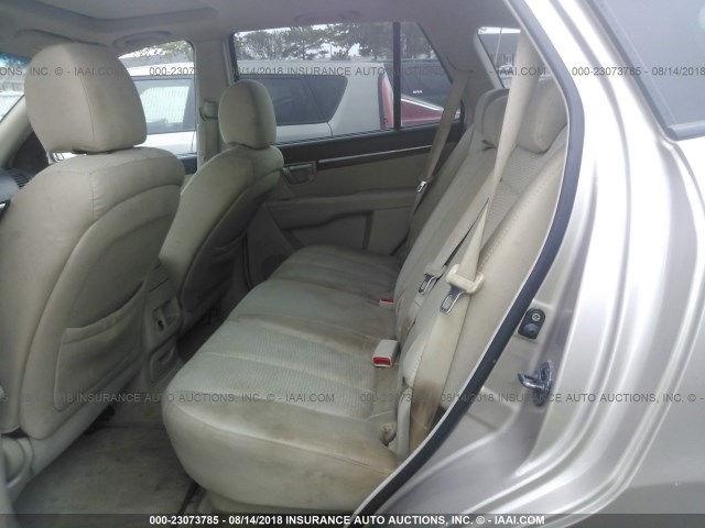 5NMSG13D87H101483 - 2007 HYUNDAI SANTA FE GLS GOLD photo 8