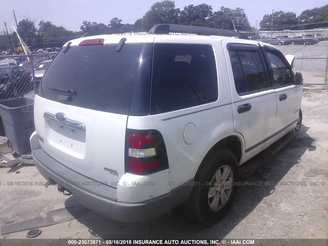 1FMEU62E96ZA22729 - 2006 FORD EXPLORER XLS WHITE photo 4