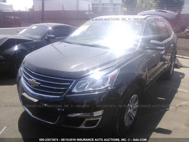 1GNKRHKD5GJ130509 - 2016 CHEVROLET TRAVERSE LT GRAY photo 2