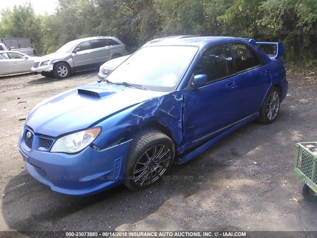 JF1GD76627L516771 - 2007 SUBARU IMPREZA WRX STI BLUE photo 2