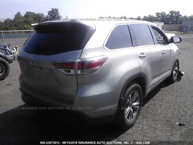 5TDBKRFHXGS319594 - 2016 TOYOTA HIGHLANDER LE/LE PLUS TAN photo 4