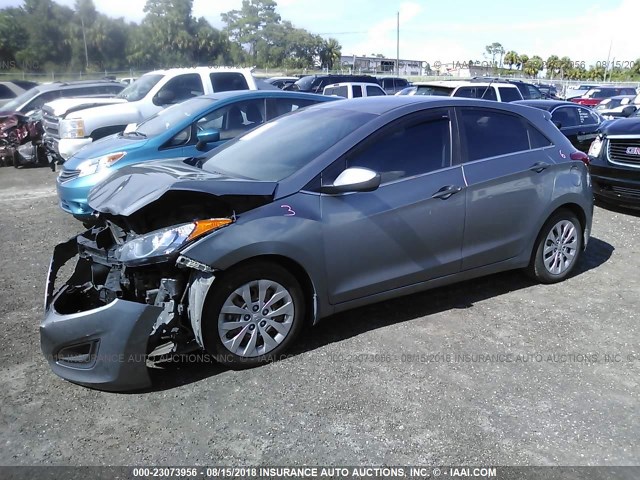 KMHD35LH0GU301602 - 2016 HYUNDAI ELANTRA GT GRAY photo 2