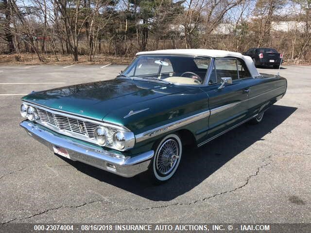 4Z65X127829 - 1964 FORD GALAXIE 500  GREEN photo 2