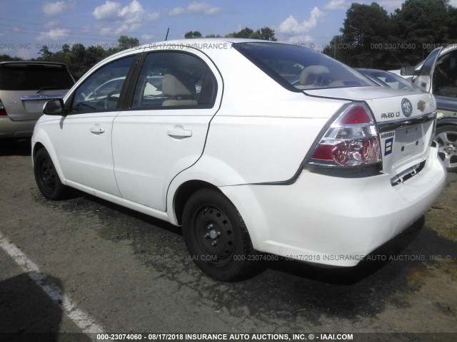 KL1TD56E29B603090 - 2009 CHEVROLET AVEO LS/LT 白色 照片 3