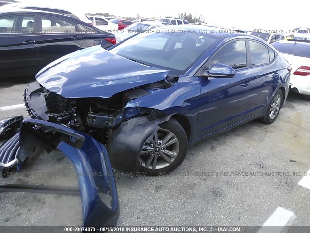 5NPD84LF3HH048012 - 2017 HYUNDAI ELANTRA SE/VALUE/LIMITED BLUE photo 2