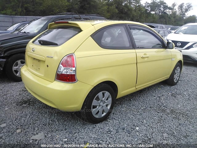 KMHCM3AC4AU150338 - 2010 HYUNDAI Accent BLUE/GS YELLOW photo 4