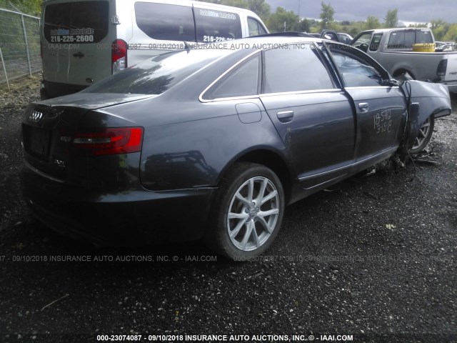 WAUKGAFB5BN035865 - 2011 AUDI A6 PRESTIGE ნაცრისფერი ფოტო 4