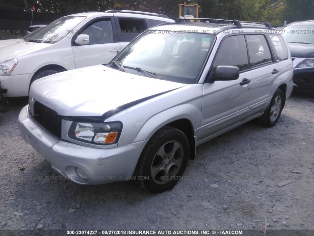 JF1SG65683H759169 - 2003 SUBARU FORESTER 2.5XS SILVER photo 2