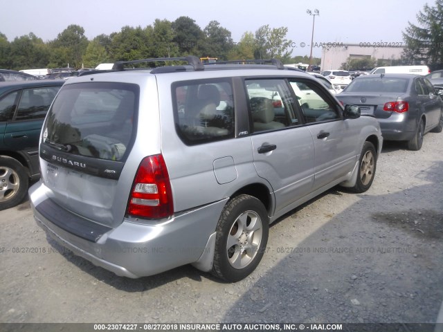 JF1SG65683H759169 - 2003 SUBARU FORESTER 2.5XS SILVER photo 4