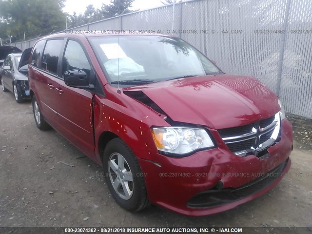 2C4RDGCG7DR536680 - 2013 DODGE GRAND CARAVAN SXT MAROON photo 1